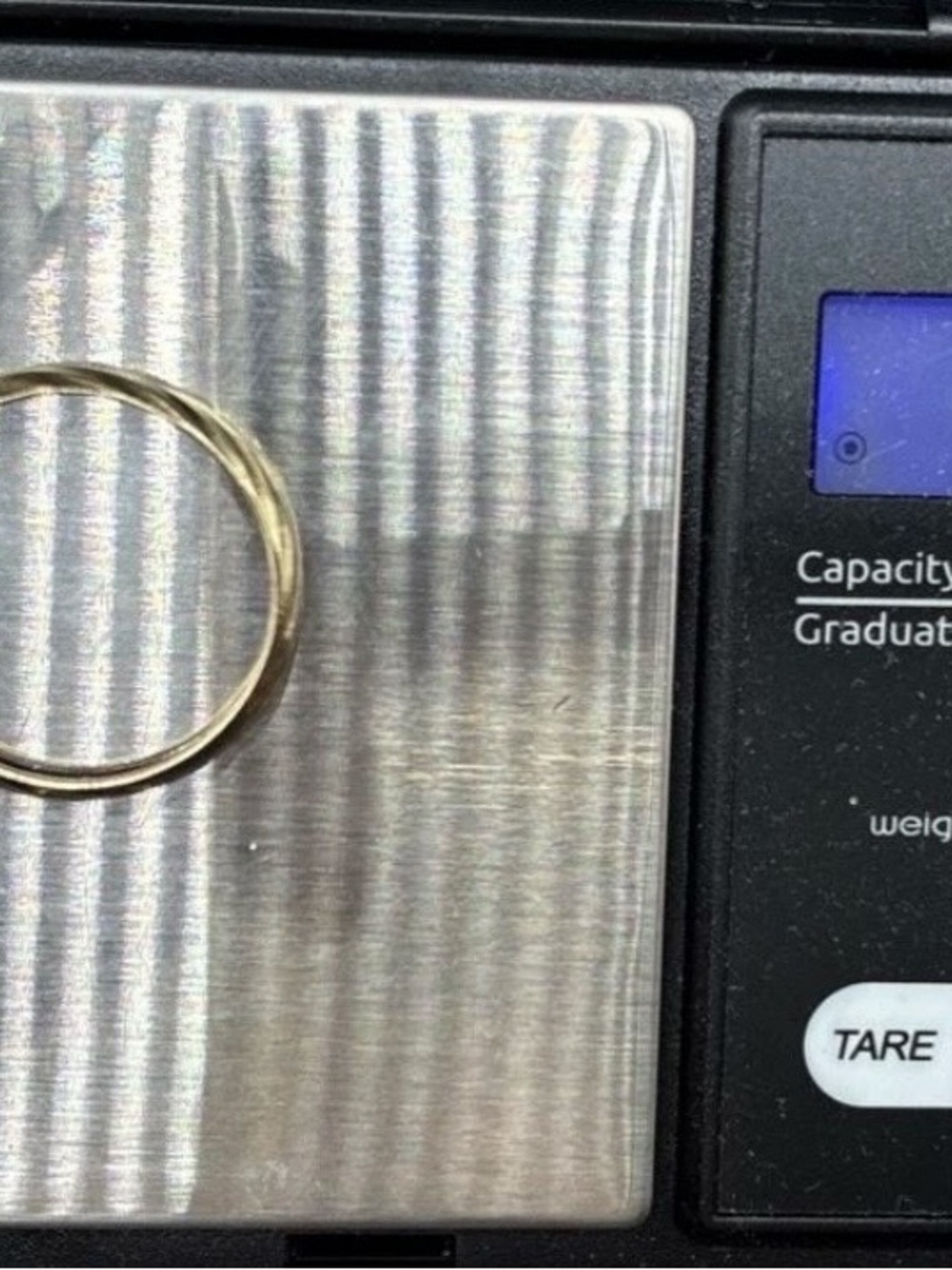 Solid 10K Gold Hammered Wedding Band Made in Peru Size 11 (Not SCRAP) - Picture 2 of 7